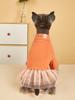 Hundekleidung Kleine Mittelgroße Hunde Mädchen Prinzessinnenkleid Haustier Katze Kleidung Welpe Kätzchen Kleider Chihuahua Bekleidung Rock Schwarz Weiß Orange