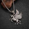 Mythologie Grecque Ancienne Dieu de la Guerre Pégase Licorne Collier Animal Cheval Pendentif Convient aux Hommes et aux Femmes Bijoux Punk Rétro
