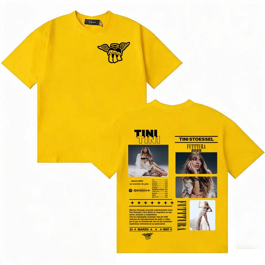 Singer TINI STOESSEL Futtura Harajuku Merch Tee Shirts Unisexs Women Short Sleeve Tshirts Fashion Streetwear ONeck Cotton Tshirt