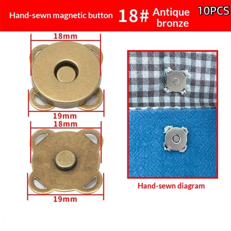 10 Sets Mini Adsorption Buckle Bags Magnetic Snap Button Fasteners Clasps Buttons Handbag Purse Wallet Craft Bag Parts