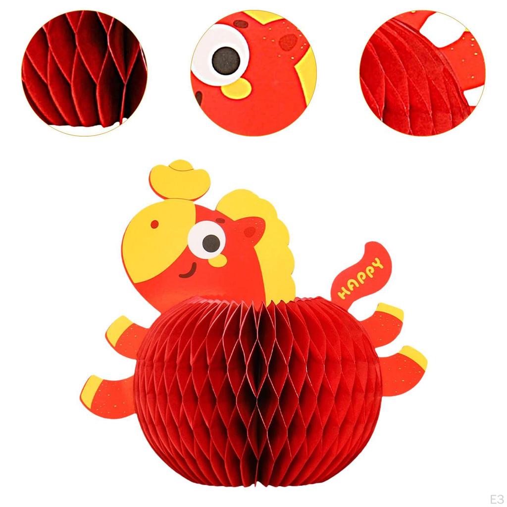 Chinese Year Honeycomb Centerpiece Creative Ornament for Cabinet Bedside Celebration