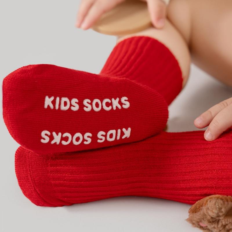 Weihnachts Baby Anti-Rutsch Boden Socken Für Jungen Mädchen Neujahr Rot Kinder Kleinkind Socken Weihnachten Niedlicher Elch Baum Schneemann Socke 0-3 Jahre