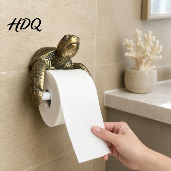 Elegant Bathroom Tissue Rack Toilet Paper Roll Holder Turtle/Shark Design Wall Mount