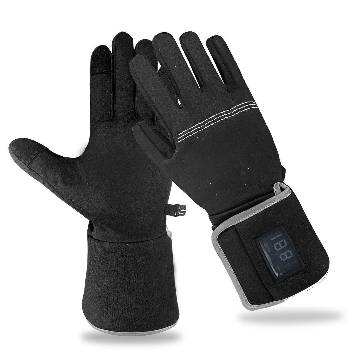 

Перчатки с подогревом, электрические перезаряжаемые перчатки с подогревом для мужчин и женщин, уличные теплые перчатки для рук в помещении, вкладыши для перчаток XL-XXL чёрный