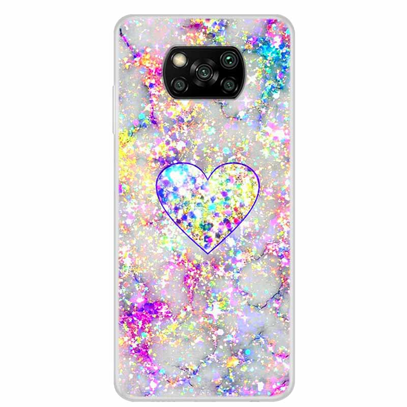 For Poco X3 Pro Case X3 NFC 6.67" Clear Marble Soft TPU Silicone Back Case for Xiaomi Poco X3 NFC Phone Covers Shockproof Fundas