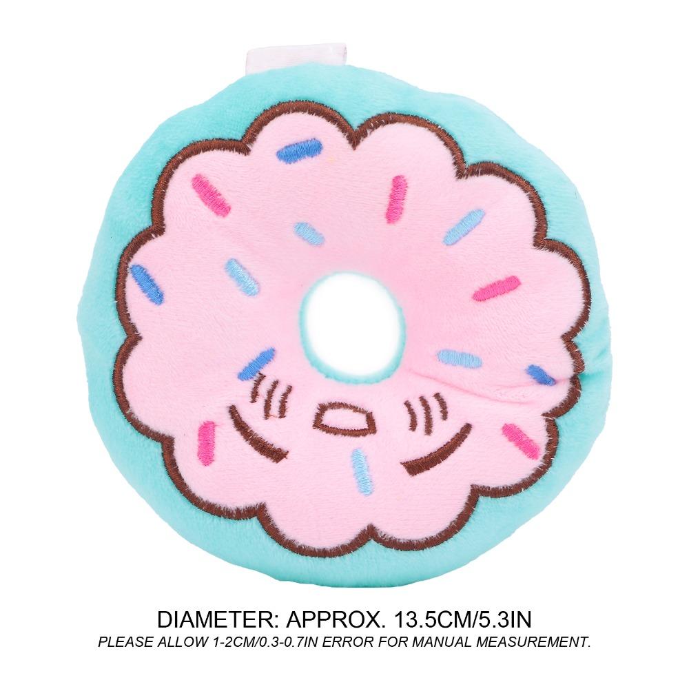 Plush Filled Donut Dog Toy Chew Tough Interactive Dog Chew Toy Squeaky Dog Toy Interactive Play