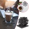 Spooky Spider Web Coasters Wood Halloween Drink Coasters Gift Table Cup Mats  Party Supplies