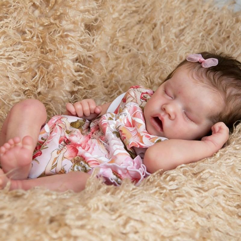 18 Inch/46cm Reborn Baby Doll Soft Silicone Vinyl Realistic Newborn Toy Gift for Kids