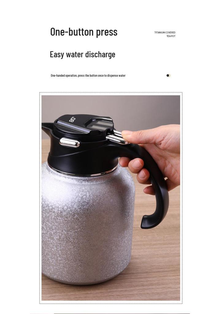 Titanium-Coated Large Capacity Temperature-Control Teapot for Home & Office
