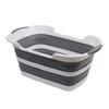 Baignoire Pliante pour Animaux de Compagnie Fkstyle avec Bouchon de Vidange Compact 7cm Mince Élégant Gris, Baignoire Chat/Chien, 60x40cm, Rangement, [Occasion]