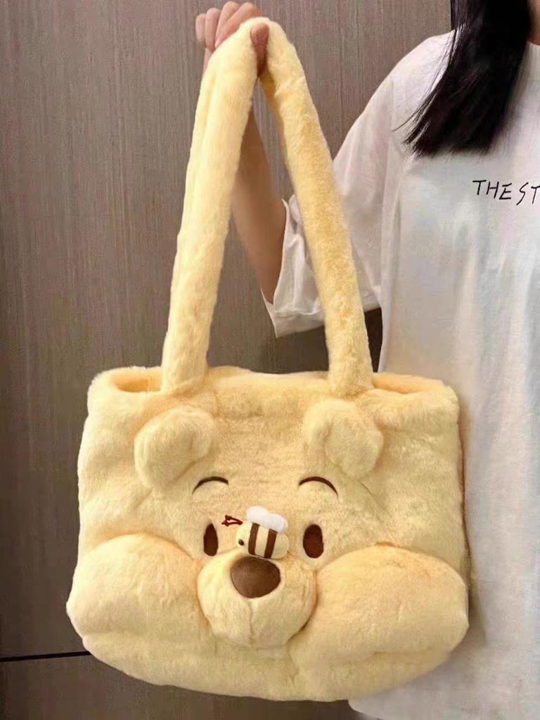 Disney Winnie Puuh Umhängetasche Anime Plüschtier Kawaii Große Kapazität Cartoon Freizeit Handtasche Kinder Weihnachtsgeschenke Mädchen