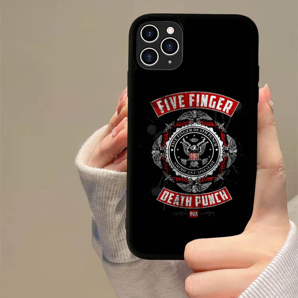 

Popular Band F-Five Finger Death Punch Phone Case For Iphone 16 15 14 13 12 11 Pro Max Plus Shockproof TPU+PC Hard Case iPhone 14 pro
