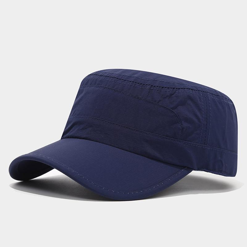 

New summer Men s Quick Dry Flat Top Cap Outdoor Sun Protection Hat Adjustable Casual Caps for Hiking Running Adjustable&Adult