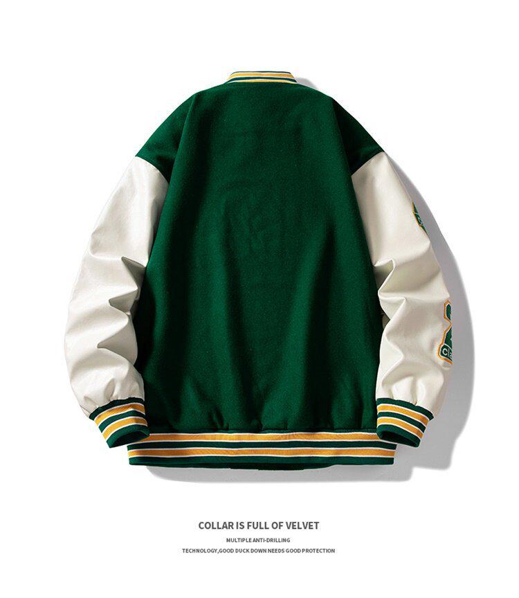 2026 Men's Trendy American Style Autumn Stand Collar Baseball Jacket for Teens