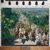 2D Triumphal Entry Backdrop, Palm Sunday Procession Scene Background for Christian Home Decor