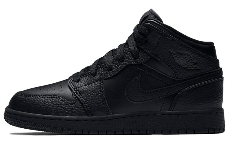 Jordan 1 Mid Black GS 554725-091 38