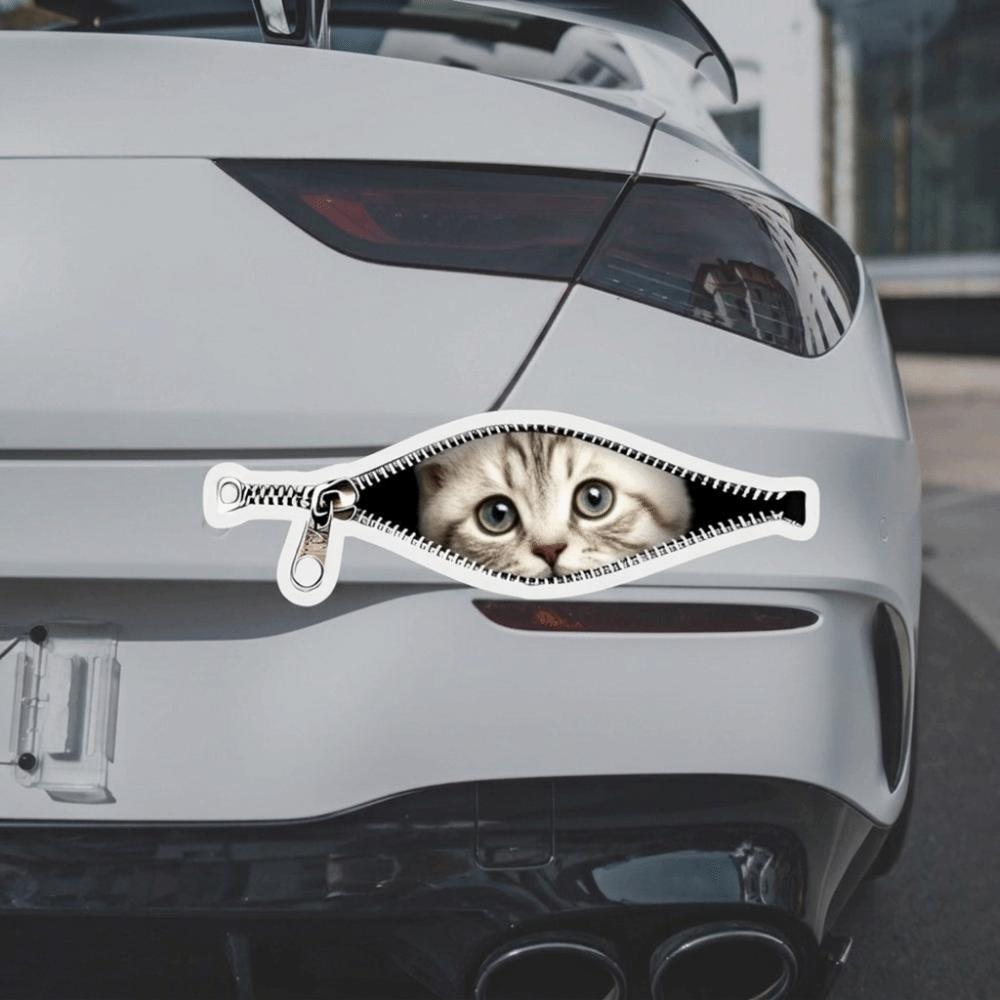 Scratch Covering Car Stickers Creative Car Decorative Sticker New Zipper Stickers  Car Window Glass