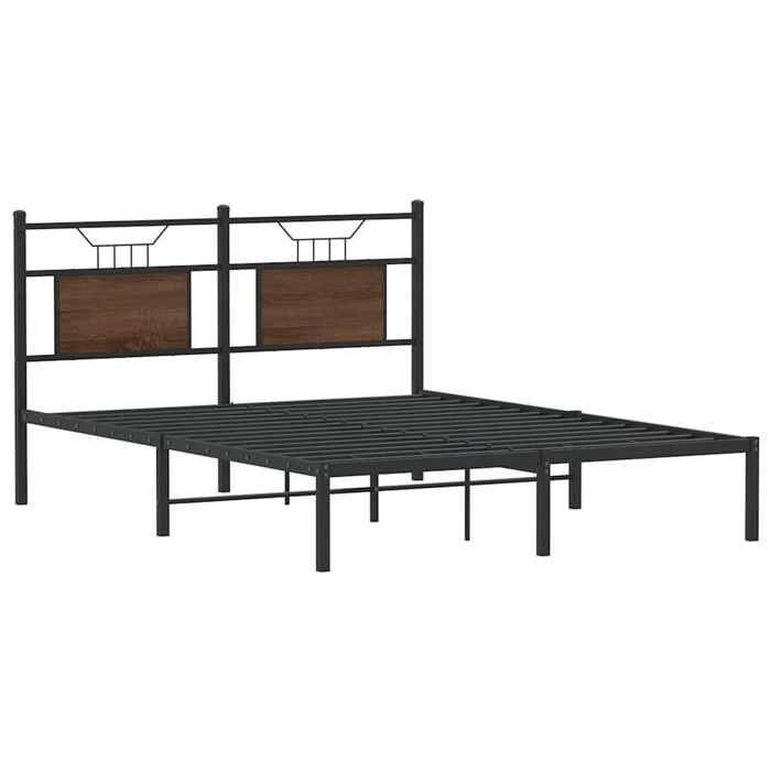 VidaXL Cadre de lit sans matelas chêne marron 140x190 cm 4106841