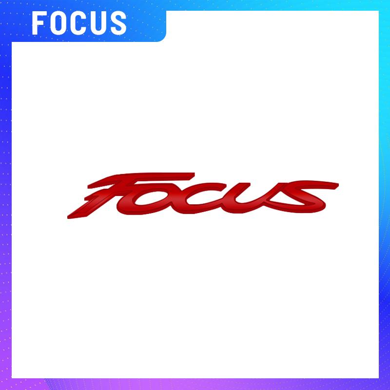LLC3 1PCS Metal For Ford Focus Logo Glossy black Red Emblem Car Rear Trunk Sticker Decoration Badge Styling Accessories
