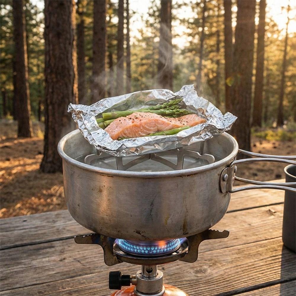 Compact Cross Steaming Rack Stainless Steel Baking Pot Stand Practical Cooking Stand  Camping