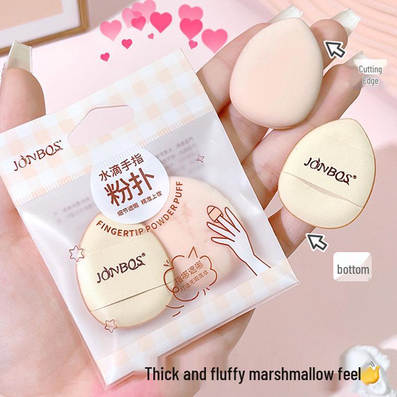 JONBOS Mini Finger Puff Makeup Sponge for Foundation and Concealer