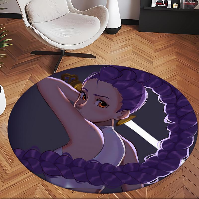Rumi (19) Round Office Rug Decorative Floor Rug for Office Bedroom Living Room and Home Space