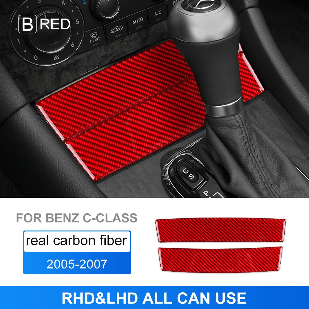 Real Soft Carbon Fiber for Mercedes Benz C Class W203 2005 2006 2007 Car Interior Center Console Panel Trim Sticker Accessories