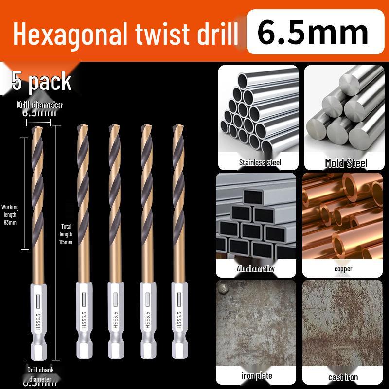 High Hardness Alloy Cobalt Hex Shank Twist Drill Set for Stainless Steel