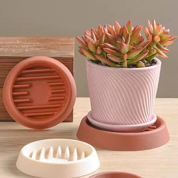 Succulent Planter Drainage Saucer: Anti-Root Rot Water Catcher Tray for Small Green Plants