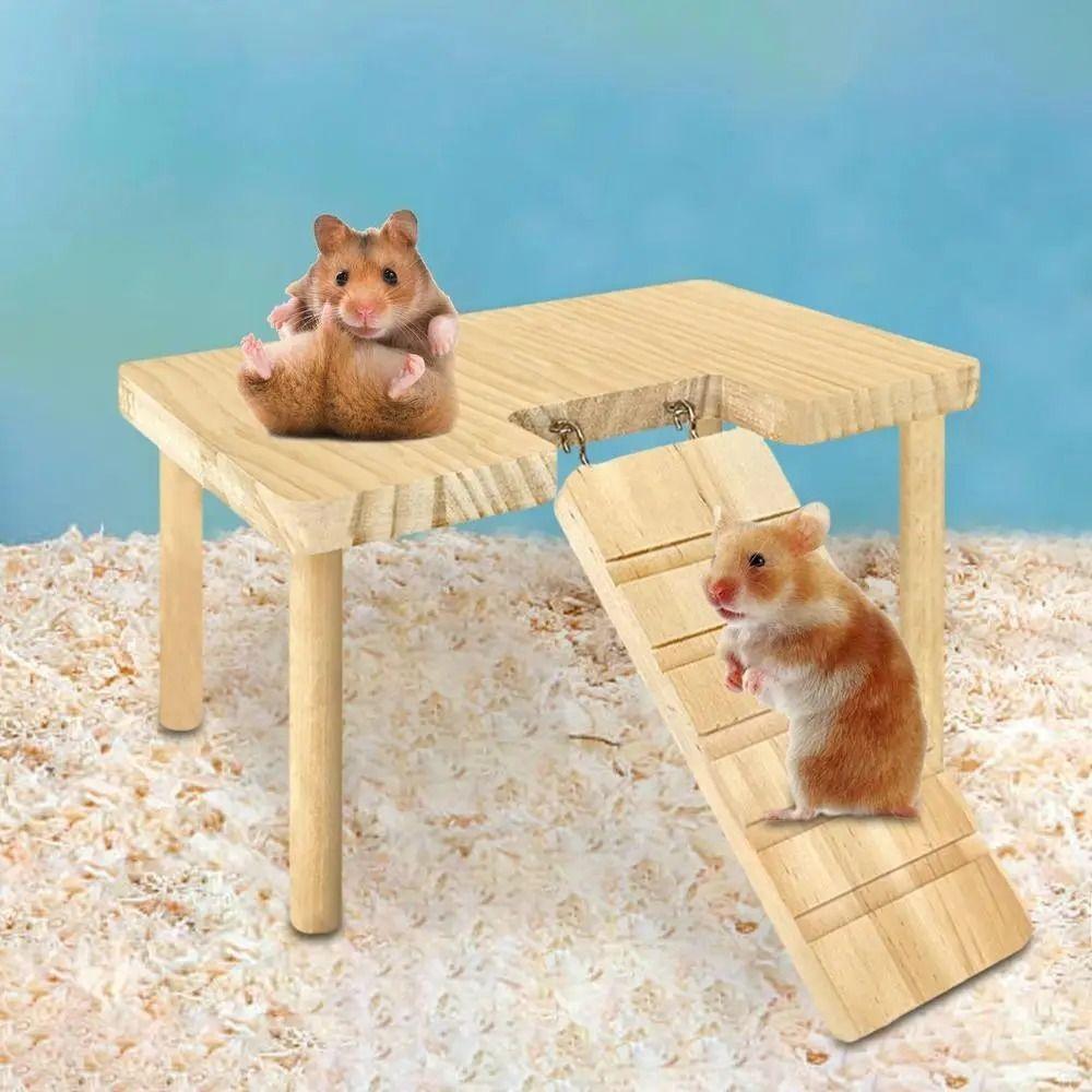 Multifunctional Hamster Climbing Ladder Wooden Hamster Climbing Toys Jumping Board  Animal
