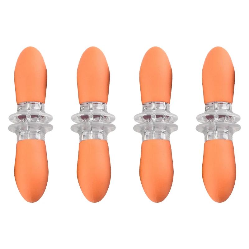 4 Pairs Corn Holders BBQ Grill Rotating Handles - Non-Slip Soft Grip & Stainless Steel Prongs, BBQ Prongs for Corn Hot Dog
