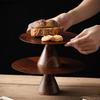 Wooden Cake Tray High Footed Dessert Plate Pastry Plate Cake Stand Dessert Table Display Stand Dim Sum Dish Fruit Plate Bowl
