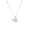 S925 Sterling Silver Diamond Butterfly Necklace - Women's Elegant Fairy Clavicle Chain Birthday Gift.