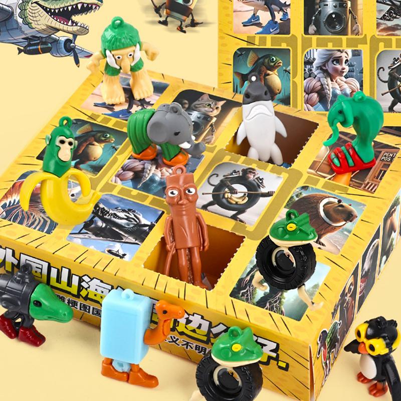 1 Set Tralalero Tralala Figures Italian Brainrot Tung Sahur Figure Blind Box Toy Bombardino Crocodilo Shimpanzini Bananini Model