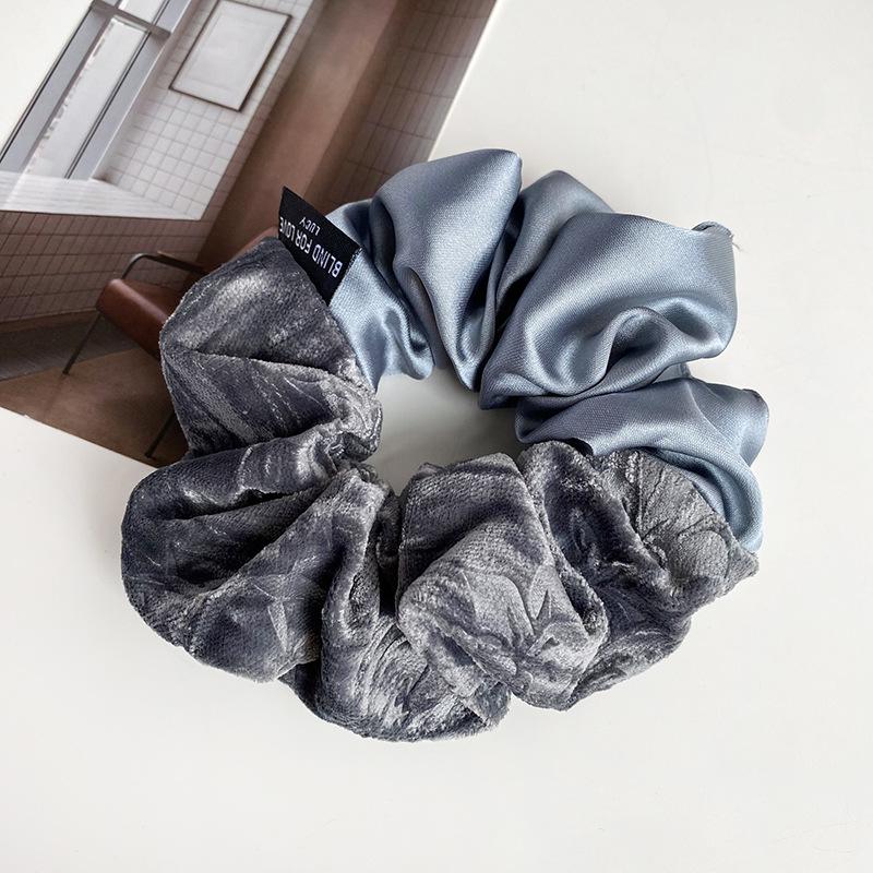 Elegant French Velvet and Satin Hair Band with Original Print and Exquisite Design
