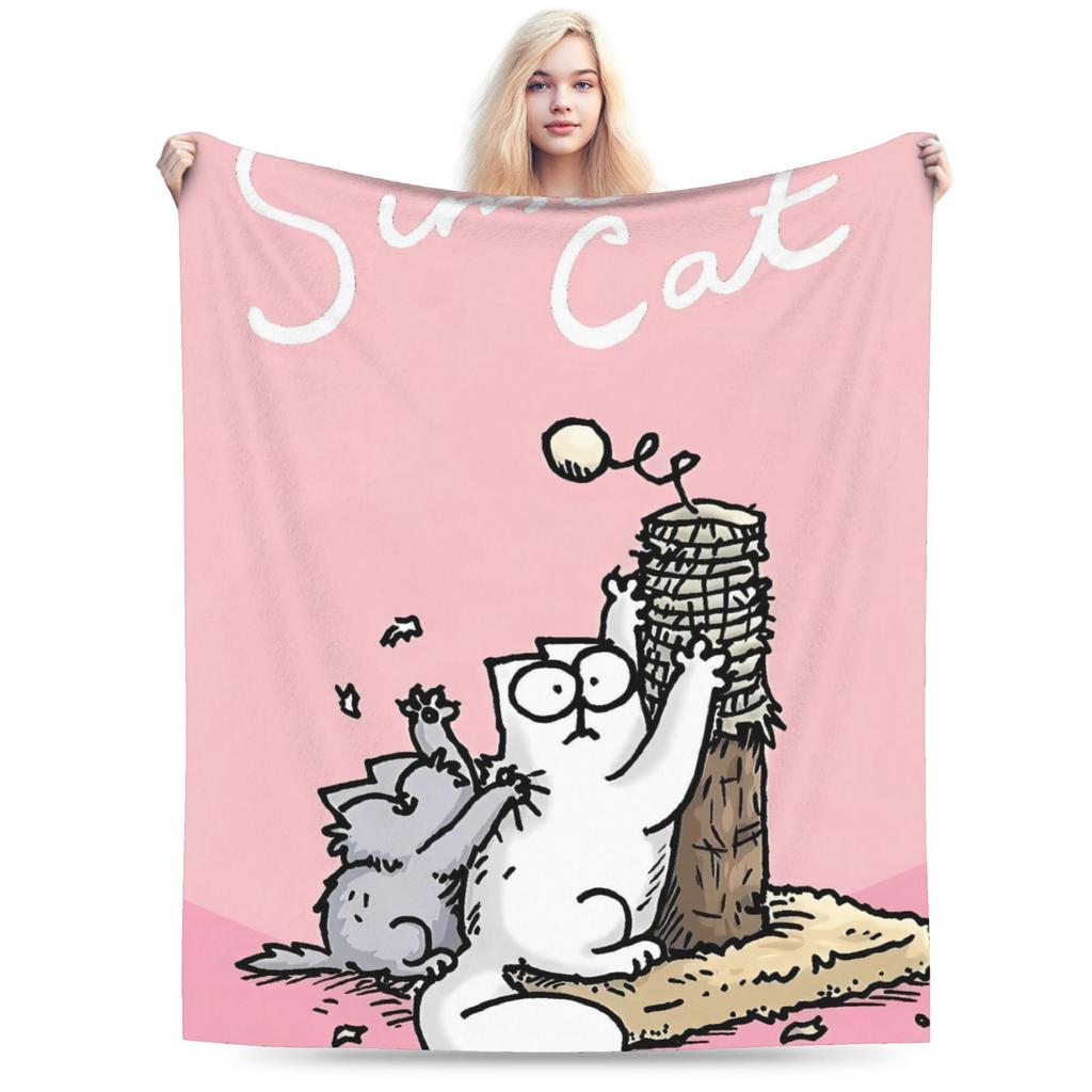 Simons Katze Decken Qualität Warm Weich Bettwäsche Überwürfe Winter Kinder Couch Sessel Sofa Bett Flauschige Tagesdecke