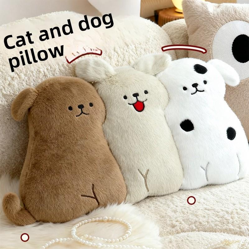 Plush Dog Bedside Pillow With Pp Cotton Filling For Kids And Teens