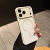 Luxury Translucent Heat Dissipation Edge Phone Case For Iphone 17 Air 15 16 14 Plus 13 12 Pro Max Magnetic Wireless Charge Cover