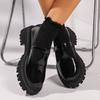 *Spring Autumn Selling Round Head Comfortable Thick Soled Single Shoes Fashionable New Elegant Anti Slip Casual Women's Shoes