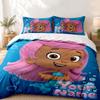 Bubble Guppies Custom Name 3pc Set Perfect for Bedroom Use Comfortable Bedding Set Includes a Duvet Cover and Two Pillowcases Ideal Birthday or Christ
