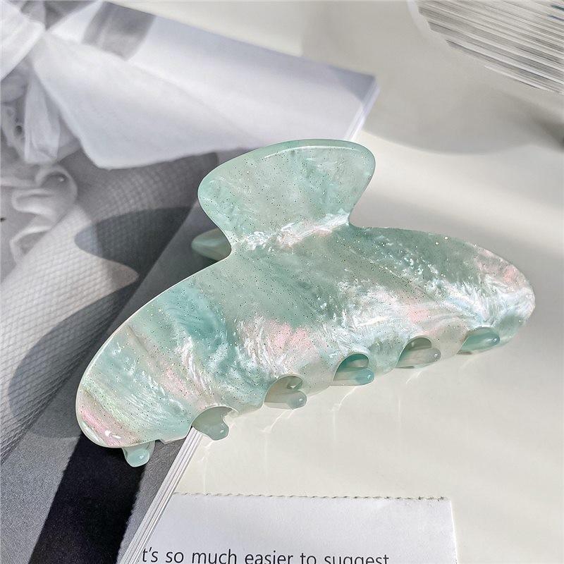 Neue Koreanische Acryl-Haarklammern für Damen, Jelly-Farben Mode Haarfänger, Rutschfeste Große Haifischklammern