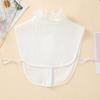 Elegant Ruffle Stand Collar Stylish White Half Shirt Chiffon Dickey Collar Fashion Versatile Inside False Collar