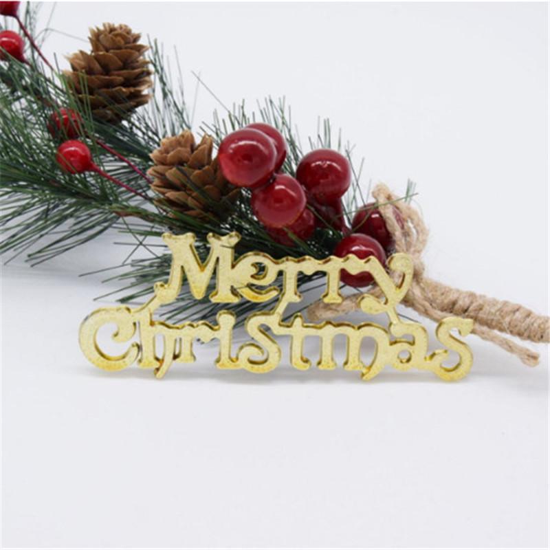 Merry Christmas Tree Ornaments: Small Sign Decorations
