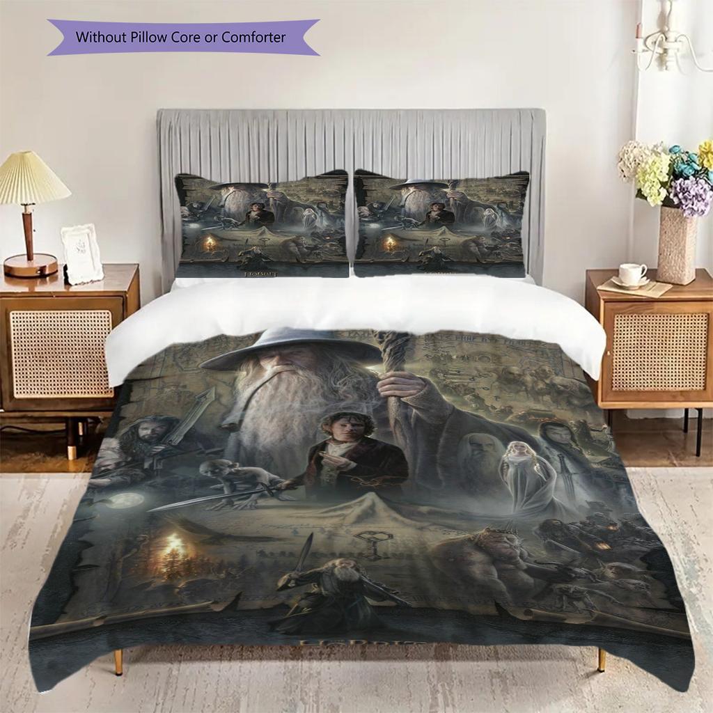 Fantasy Wizard Adventure Set Threepiece Set 1 Duvet Cover 2 Pillowcase Without Core Soft And Comfortable Christmas Birthday Gift