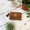Brown Leather Wallet Dd Decor  Flower Charm Detachable  Dcwa6e124w2