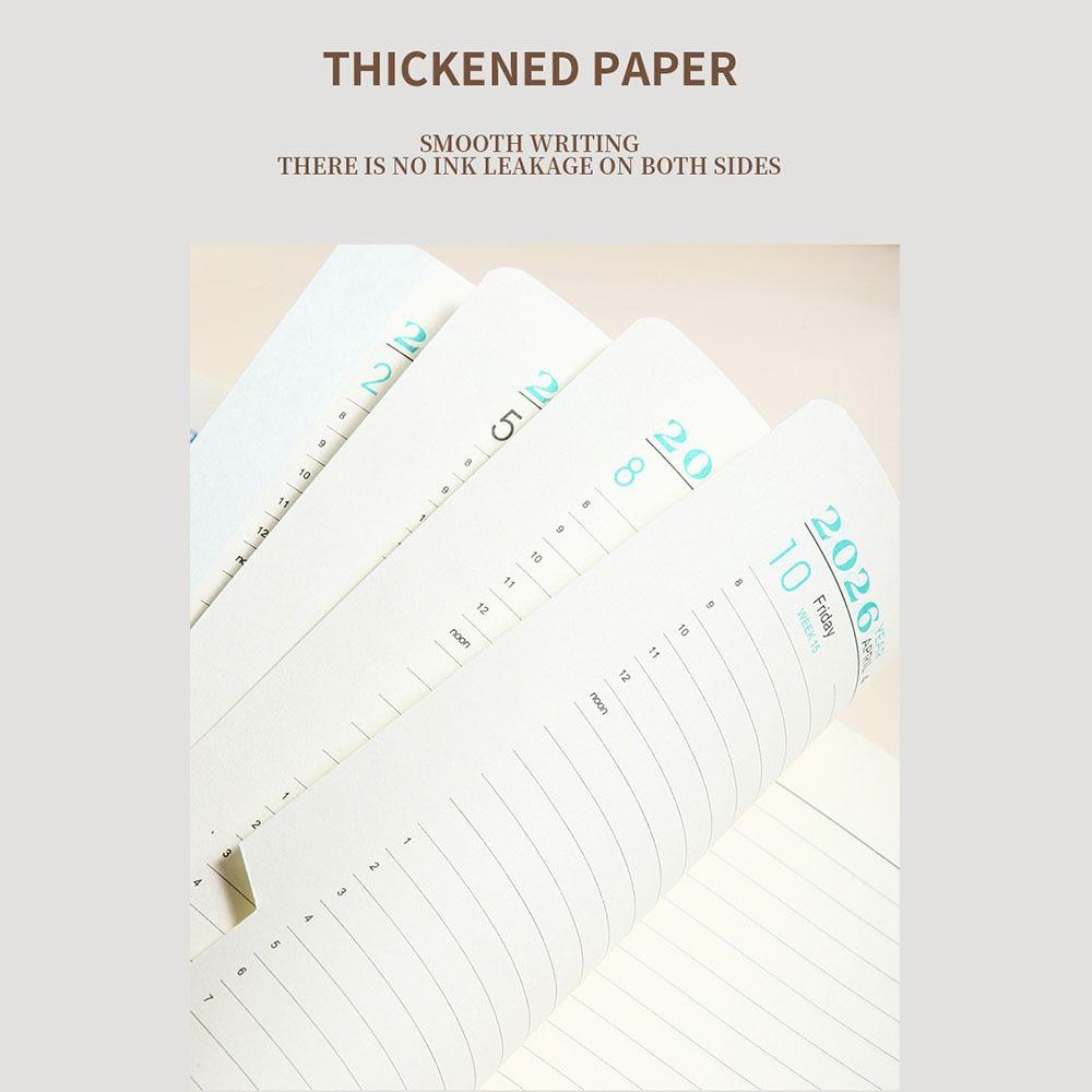 English Notebook with Calendar Diary Weekly Planner 2026 Schedule Book  School Office Supplies