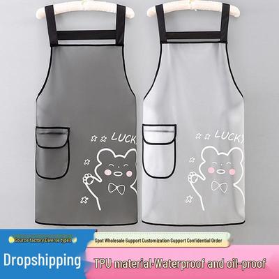 TPU Waterproof, Oil-proof Kitchen Apron with Comfortable Straps