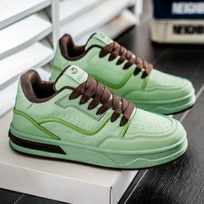 Zapatos Deportivos Casuales de Hombre de Talla Grande Bicolor de Tacón Plano con Suela Gruesa para Aumentar la Altura con Cordones para Todas las Estaciones