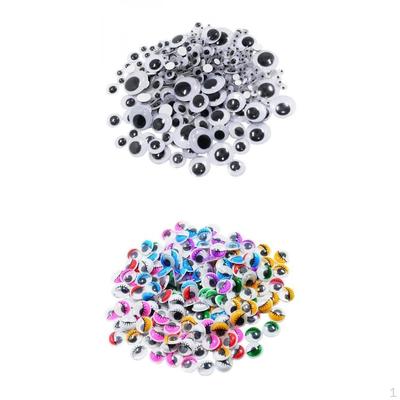 476 Pieces Assorted Self Sticky Wiggly Wiggle Googly Eyes Size Embellishments for Art