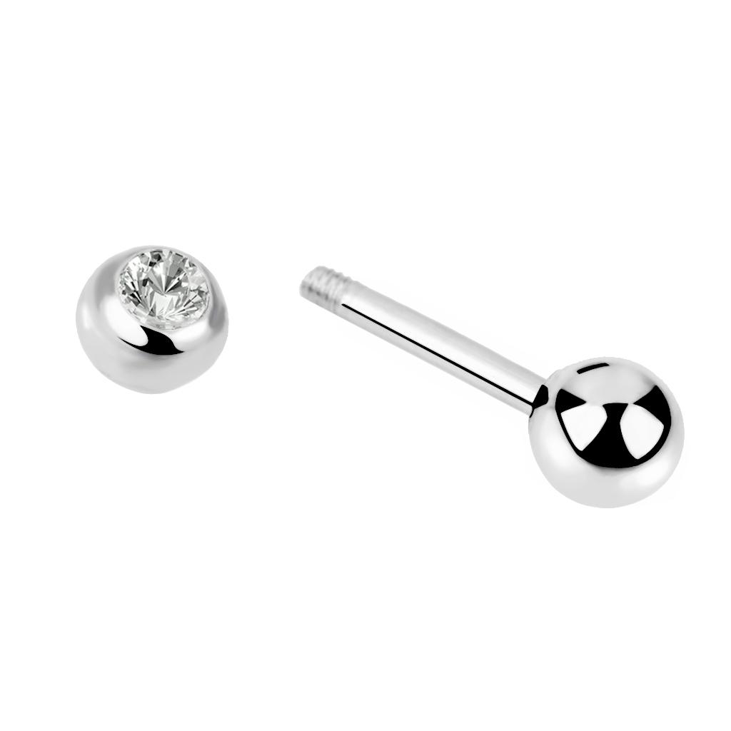 3 Size Steel Bar Ring Stud Ball Tragus Body